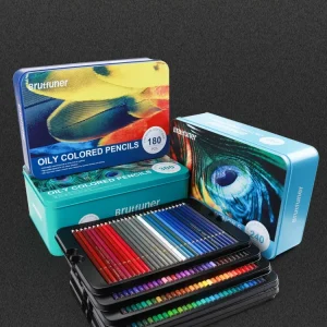 Set di matite colorate 180/240/300 con custodia in tela arrotolabile per libri da colorare per adulti, strumenti di disegno, schizzi artistici e disegni 1