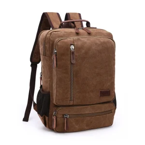 Zaino Vintage in tela da uomo borsa a tracolla da viaggio di grande capacità borsa per studenti di moda di alta qualità zaino per Laptop da uomo 1