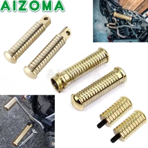 Universale Del Motociclo In Ottone Manopola Pedana Del Cambio Per Chopper Bobber Personalizzato 25mm Maniglia Bar Grip + Poggiapiedi Pedale + Pedane Shift 1