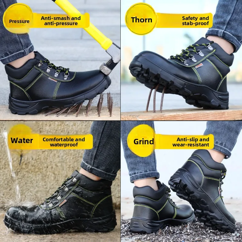 High Quality Safety Shoes for Men Woman Autumn Winter Thickened Warm Boots Woman Sneakers Anti-smashing Steel Toe Cap Puncture 6