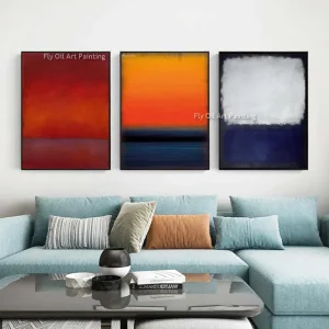 100% fatto a mano copia Mark Rothko dipinti famosi Modern Abstract Art portico Decor Canvas Oil Painting Simple Large-size murale 1