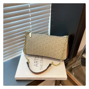  Borsa a tracolla con catena di nuova primavera 2025 - Borsa a tracolla Mahjong stampata di fascia alta per donna, borsa versatile in stile straniero 1