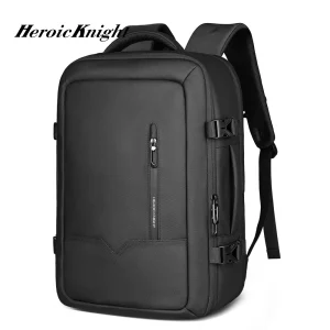 Zaino per laptop da 17,3 pollici da uomo da viaggio Heroic Knight Zaino da viaggio per affari di lusso Zaino universitario alla moda resistente all'acqua 1