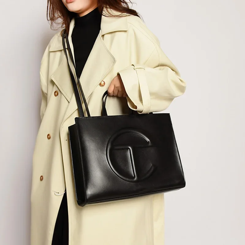 Borsa a tracolla in pelle da donna di lusso da 1 pezzo - Borsa a tracolla con tasca di sicurezza, stile designer 1