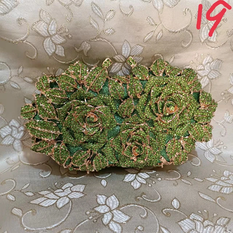 Pochette per soldi con pietre Color argento dorato pochette in cristallo da donna borse da sposa borsa da Cocktail per Cocktail da Cocktail 6