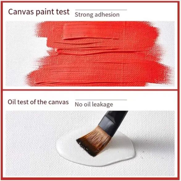 Commercio all'ingrosso in fabbrica, tela bianca professionale, per dipingere. Tela per pittura a olio acrilica a strati, cotone 450G. Sup artistico pre-rivestito 6