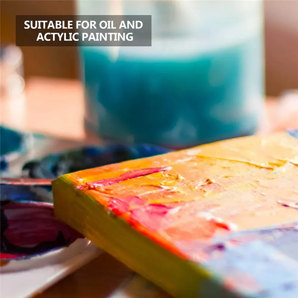 Set da 4 pezzi di tele bianche bianche allungate, primer, 100% cotone, pacchetto di valore economico, adatto per pittura acrilica e ad olio 4