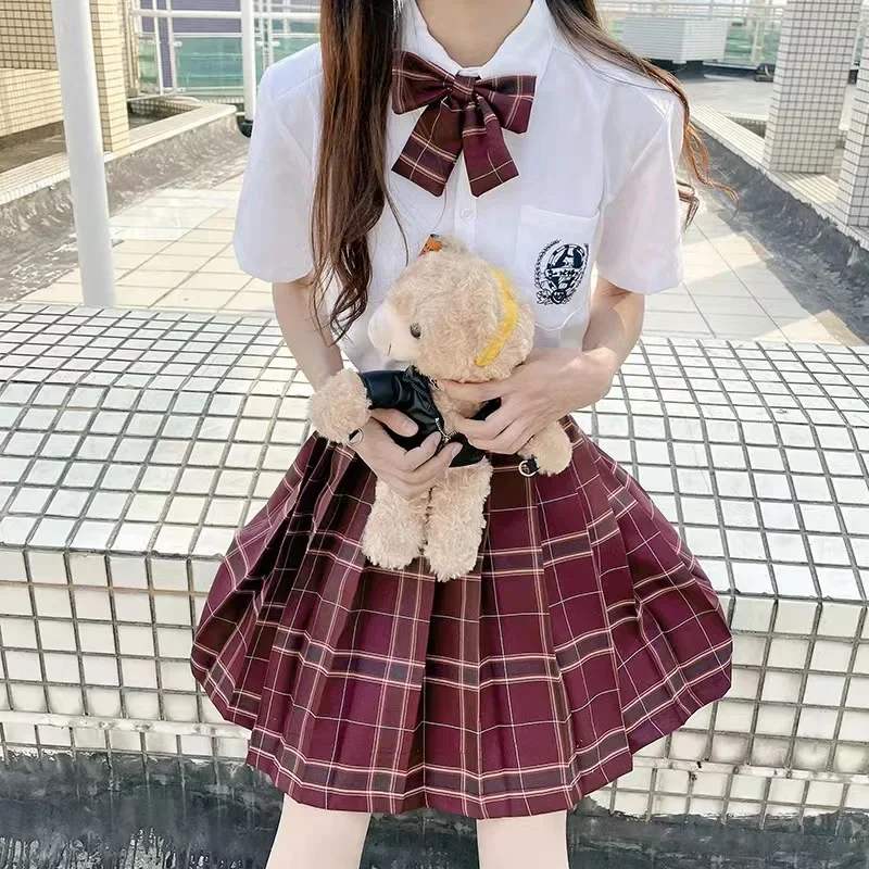 Minigonna scozzese in stile giapponese Set uniforme da studente Coltello delicato Gonna uniforme JK Gonne a mezza lunghezza Studente vento accademico 3