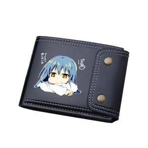 Quella volta mi sono reincarnato come un melma Cartoon Portafogli corti Porta carte d'identità anime Uomini Dollari Portamonete Studenti Tasche per monete 1