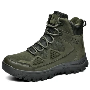 Stivali tattici da uomo Stivali da combattimento nel deserto Scarpe da arrampicata da trekking Stivali da esterno da uomo alla caviglia Scarpe antinfortunistiche da lavoro impermeabili da uomo 1