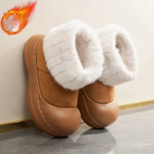 Stivali da neve caldi invernali da donna, comode scarpe impermeabili antiscivolo con suola spessa per la stagione fredda 1