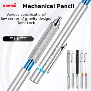 Uni KuruToga Matita meccanica, Corpo in metallo con rotazione automatica del piombo a bassa gravità, Disegno professionale Scrittura Schizzo Materiale scolastico Cancelleria 1