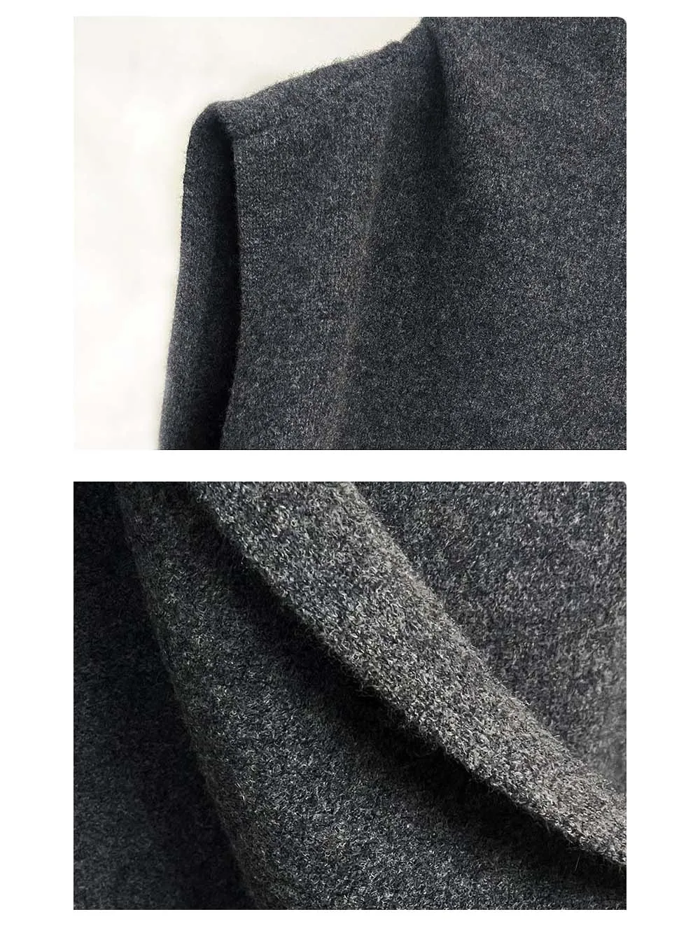 Sciarpa scaldacollo con cappuccio in lana marina Scialle con cappuccio a collo alto con snood lavorato a maglia da donna 5