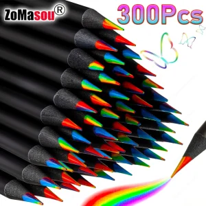 1-300 pezzi arcobaleno disegno matita colorata matite di legno nero regalo per schizzi artistici scarabocchi colorazione pittura matite colorate 1