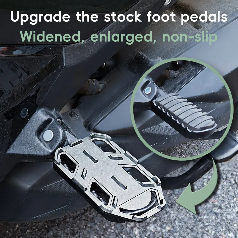 Pedane moto antiscivolo allargate Pedane Pedali Poggiapiedi per ZONTES 368G G368 Sedile anteriore posteriore in lega di zinco Multi-denti Dedal 2