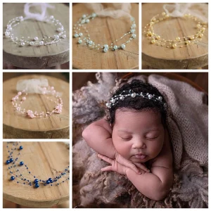 Neonate Star Fasce Perla Halo Neonato Fotografia Puntelli Accessori Tieback Copricapo per Bebe Photo Shooting Studio 1