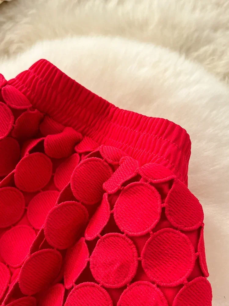 Gonna a tubino da donna scava fuori nappa a pois autunno nuova vita alta dimagrante media lunghezza dritto partito sexy gonne femminili SK008 2