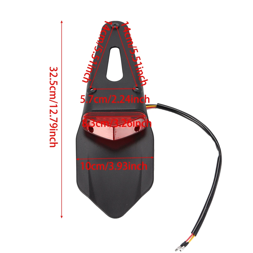 Per KTM Honda Kawasaki Yamaha Luce freno posteriore per moto Fanale posteriore per parafango a LED Moto Enduro Parti di motocross Luci parafango 6