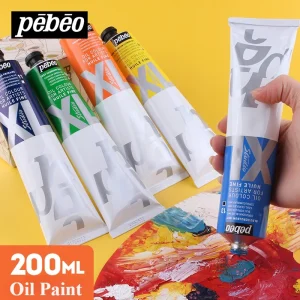 Tubo da 200 ml Pebeo Fine XL Olio COLORE OLIO INTENSIVO Finitura brillante e permanente Resistente allo sbiadimento, Pittura ad asciugatura rapida su legno di carta 1