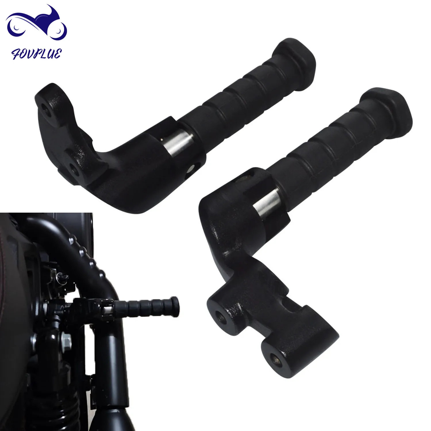 Pedane moto Pedane passeggero posteriore Montaggio per Indian Scout 2015-2024 Scout Sixty 2016-2024 Scout Bobber 2018-2024 1