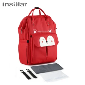 Insular Cartoon Design borsa per pannolini zaino per pannolini borsa per maternità impermeabile per mamma borsa per passeggino da viaggio di grande capacità 1