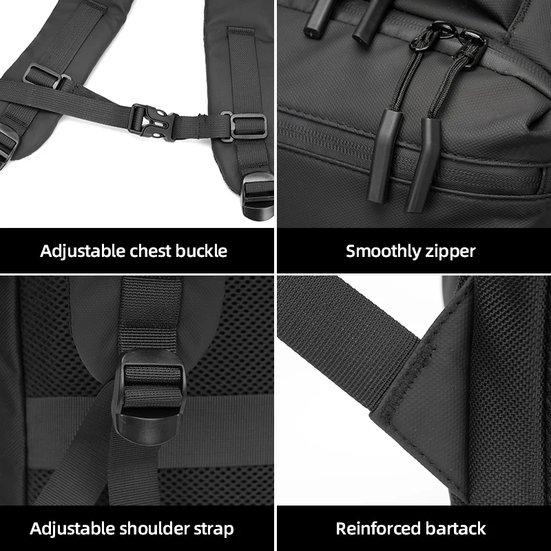 Zaino da viaggio Borse a tracolla portatili per pendolarismo aziendale Zaino multiscomparto Zaino da esterno di grande capacità Borsa da college 5