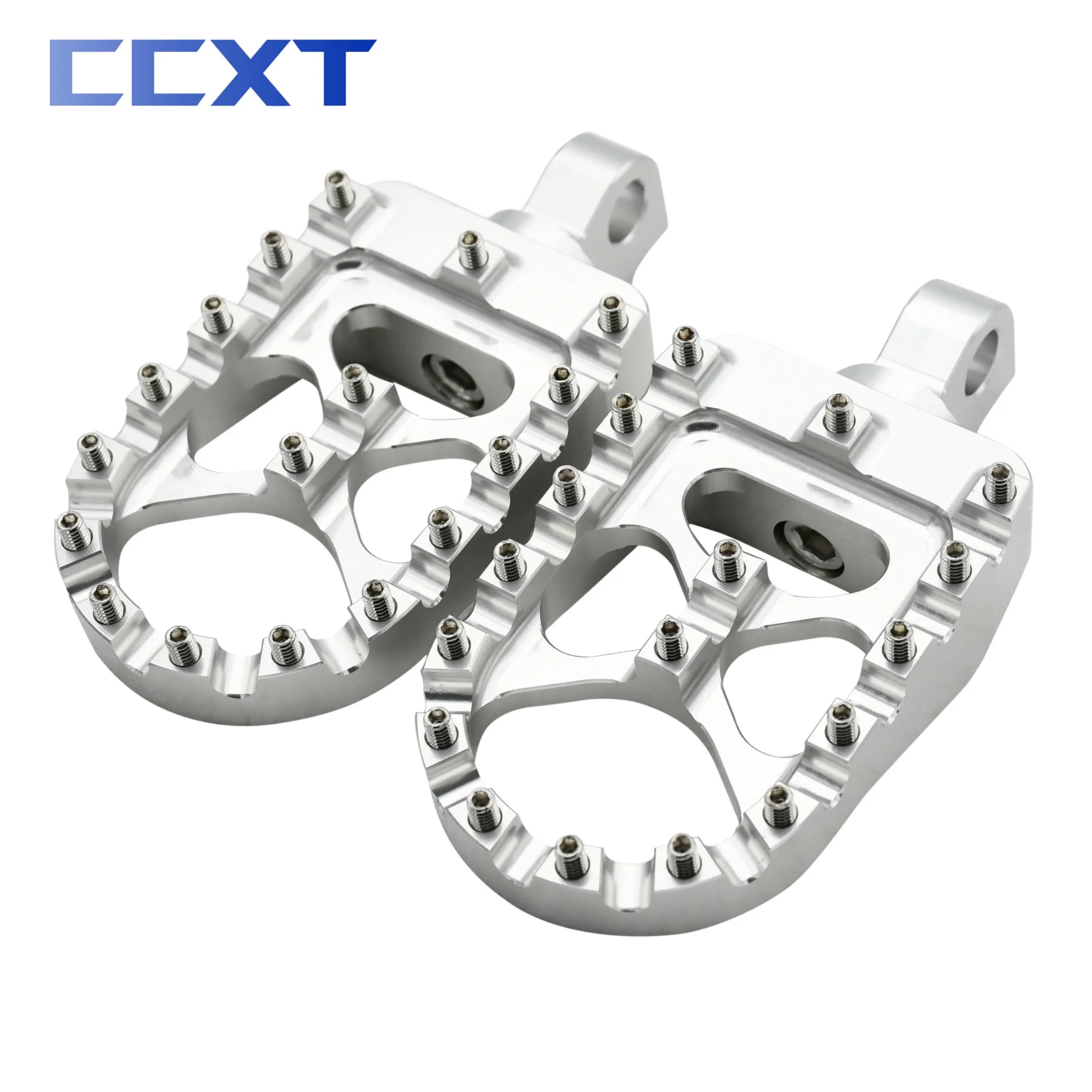 Pedane larghe e grasse CNC per moto 360 ° Pedane rotanti per Harley Dyna Fat Bob Softail Sportster Street Bob Motocross universali 3