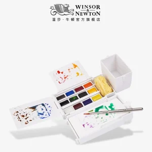 Set di acquerelli professionali Winsor & Newton Cotman per viaggi e schizzi: 12/14 mezze padelle colorate, perfetto per principianti e artisti 1