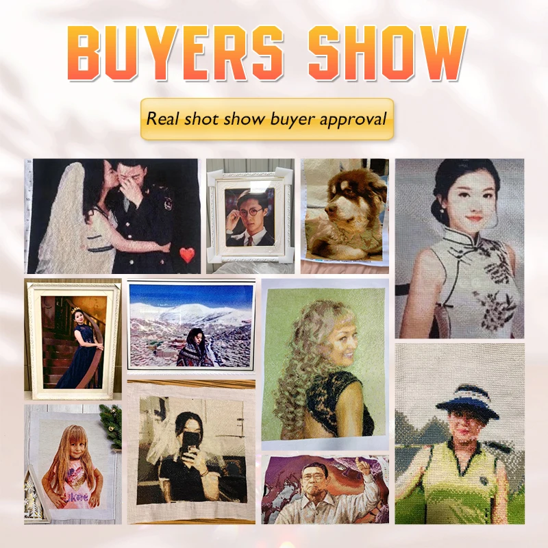 Foto Kit di ricamo a punto croce personalizzato 11CT/14CT Filo di cotone/seta Pittura Cucito fai da te DMC Set Contati stampato su tela 3