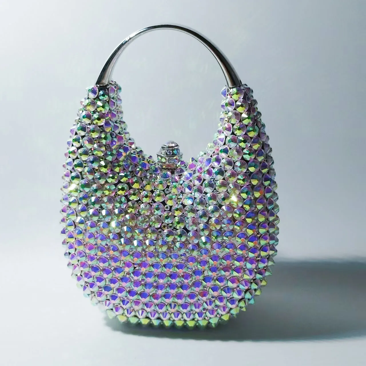 Pochette da donna in cristallo con catena di diamanti Borsa da sera con strass per festa di nozze Borsa da sera Borse da sposa femminili 5