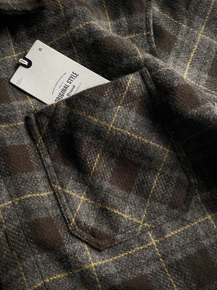 Camicie scozzesi di alta qualità moda coreana autunno inverno per uomo Vintage taglie forti abbigliamento uomo streetwear cappotto a maniche lunghe allentato 3