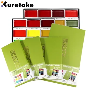 Kuretake Set di colori ad acquerello 12/24/36/48 colori, materiali artistici di qualità professionale per artisti pittura per adulti, Made in Japan 1