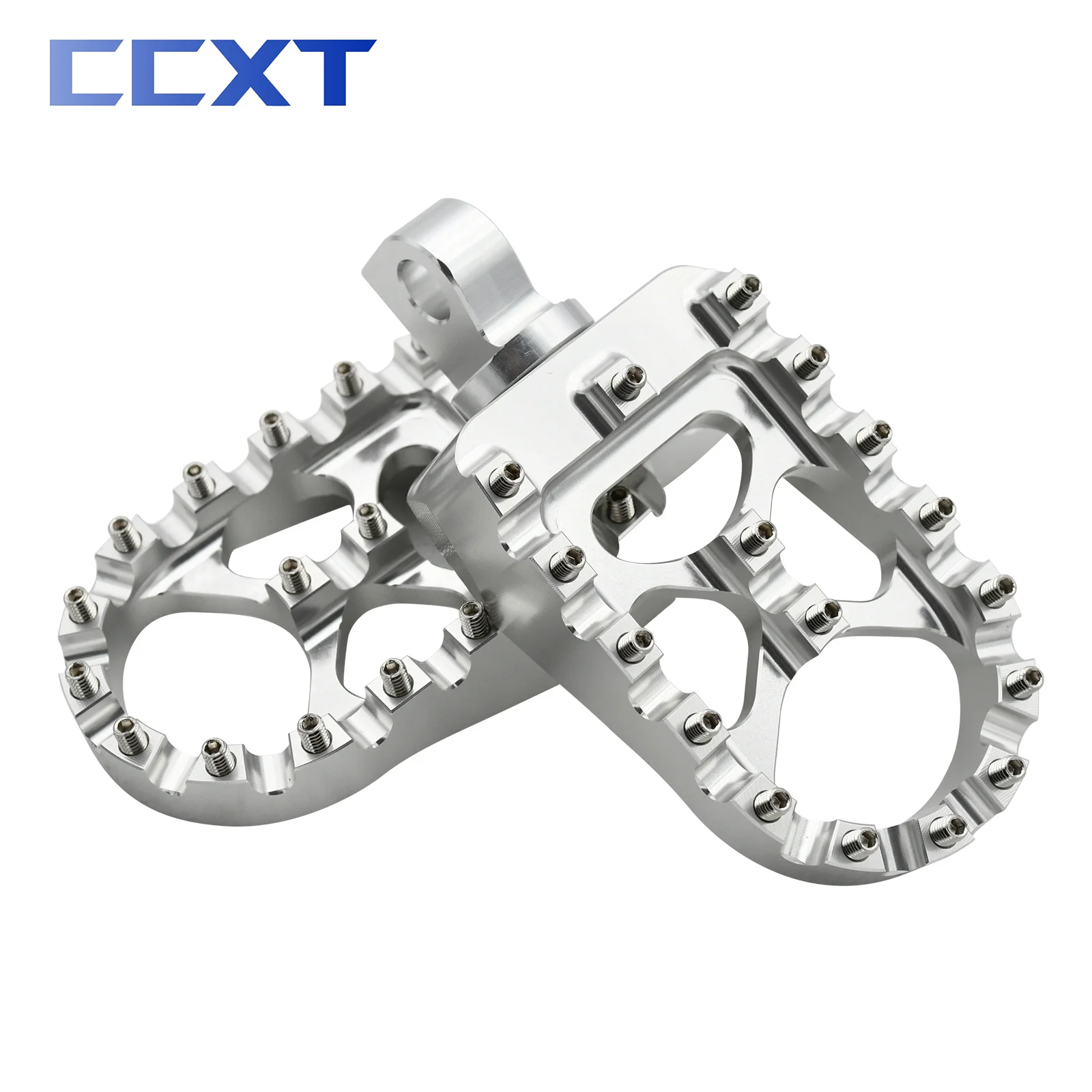 Pedane larghe e grasse CNC per moto 360 ° Pedane rotanti per Harley Dyna Fat Bob Softail Sportster Street Bob Motocross universali 6