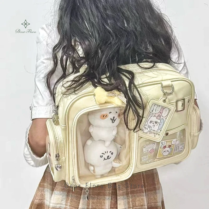 Nuovo Y2K carino Ita borsa da concerto borsa a tracolla di grande capacità Lolita Girl zaino trasparente borsa a tracolla casual con display distintivo fai da te 2