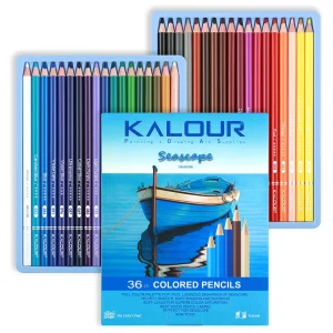 Kalour Matite colorate Bambini Barile di tiglio Piombo anti-rottura Disegno professionale Matita colorata Cancelleria multifunzione 1