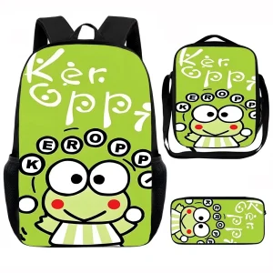 Simpatico zaino scolastico per bambini K-keroppis, borse per il pranzo, borse per matite, borse scolastiche per ragazzi e ragazze, miglior regalo 1