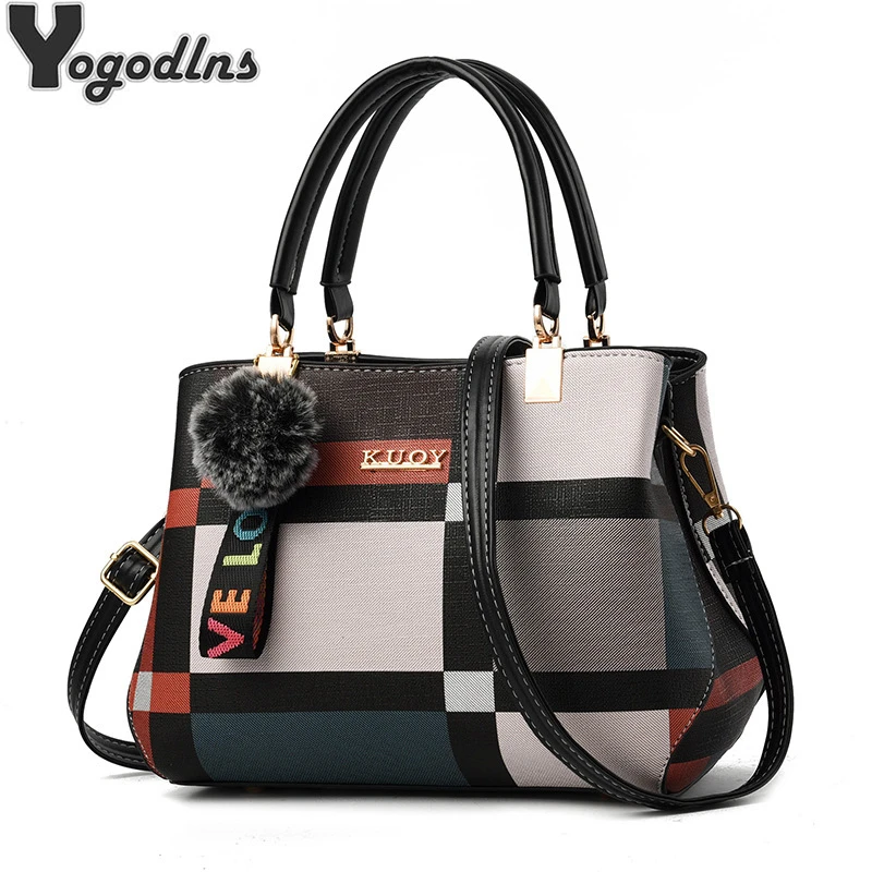 Borse eleganti firmate Borse da donna Borse a tracolla in pelle PU Messenger Hairball tassen Borsa a tracolla per ragazze Borsa tote a mano superiore 1