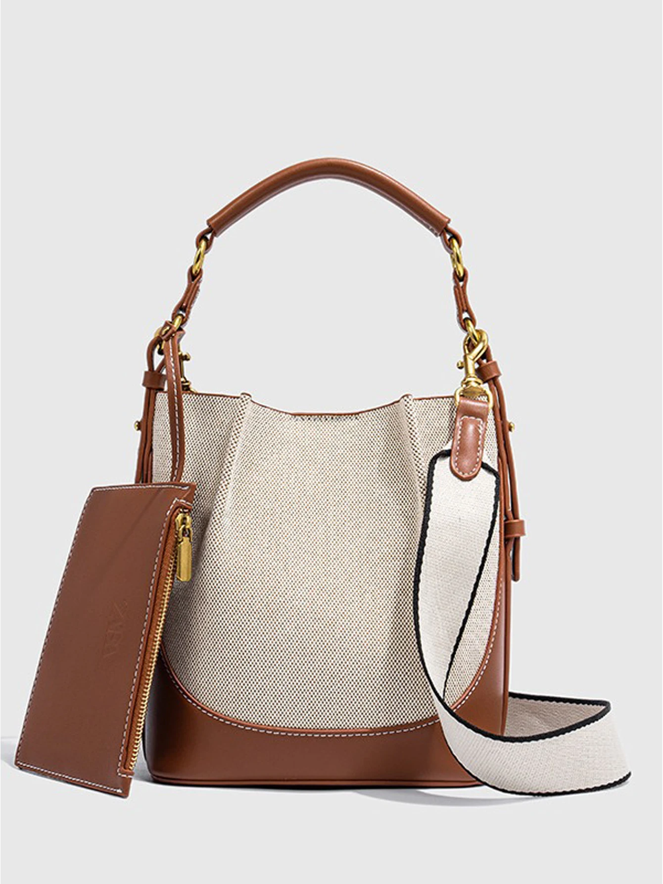 2024 nuova borsa a secchiello con tracolla a tracolla singola con tracolla larga di grande capacità 1