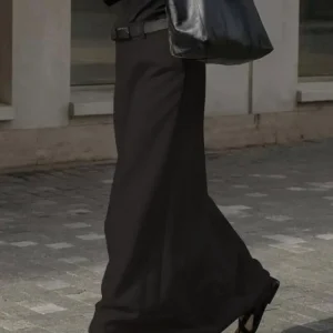 Nuova gonna Hline da donna a vita alta elegante gonna lunga da donna da ufficio tinta unita abbigliamento da lavoro formale primavera estate fondo casual 1