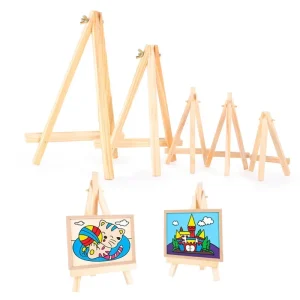 1/5 pezzi mini cavalletto in legno naturale cornice treppiede display riunione tavolo di nozze nome supporto per carta espositore per bambini pittura artigianale 1