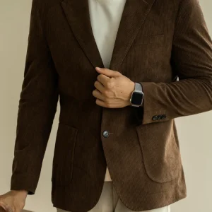 Giacche da uomo in velluto a coste vintage Giacca da uomo elegante Giacca da uomo retrò Business Casual Cappotto di lusso Inverno caldo Tweed Costume da uomo adulto Nuovo 1