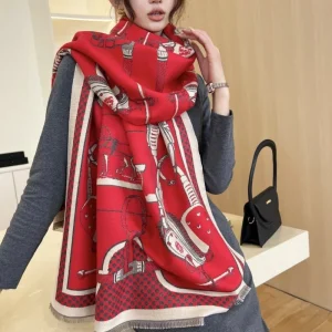 Stampa Sciarpa di Cachemire Delle Donne di Spessore Caldo Coperta Invernale di Marca Femminile di Lusso di Qualità Scialle Dell'involucro Bufanda 2025 Poncho Echarpe Pashmina 1