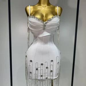 Abito da donna sexy senza spalline con cinturino per spaghetti aderente senza maniche 2025 elegante abito da ballo club abiti da sera per feste di compleanno 1