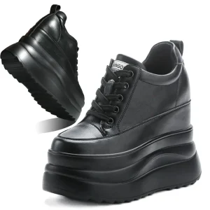 Fujin 13 cm 2025 scarpe basse con zeppa con plateau in vera pelle scarpe da ginnastica robuste casual comode scarpe da passeggio autunnali di alta marca autunno 1