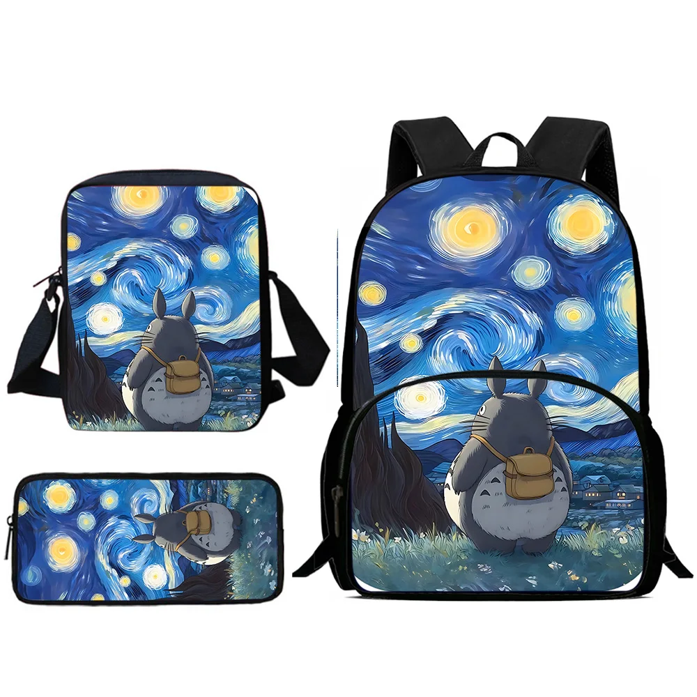 Zaini per bambini Cartone animato caldo carino per T-Totori Borsa a tracolla Astuccio per alunni Borsa da scuola di grande capacità per ragazzi e ragazze Miglior regalo 2