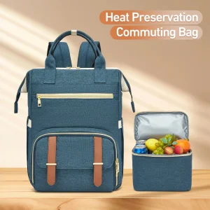 Zaino per il pranzo con scomparto termico isolato Borsa per laptop da 15,6 pollici Porta di ricarica USB per borsa da lavoro per insegnanti da lavoro per donne 1