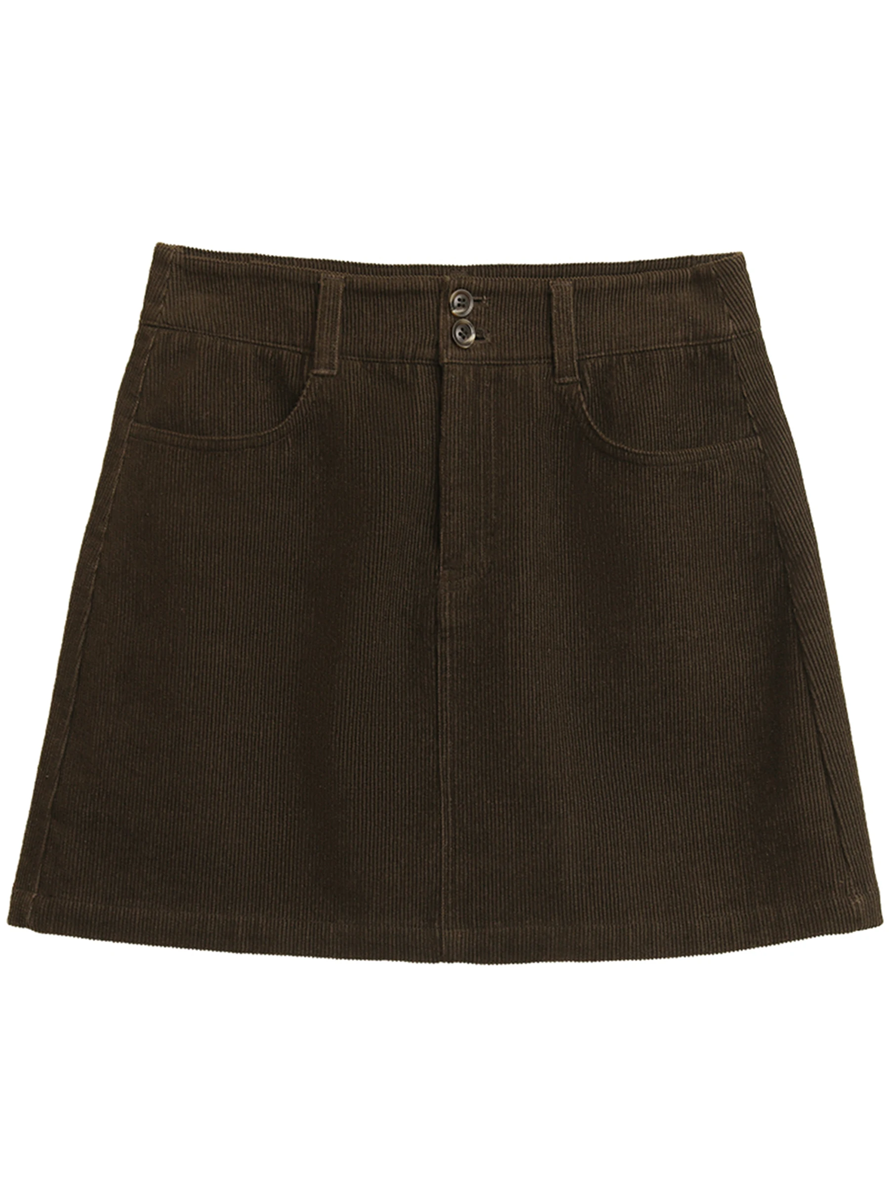 CHIC VEN Gonne da donna Casual A Line Nuova mezza gonna retrò in velluto a coste a vita alta Gonna da donna da ufficio a righe primavera autunno 2025 5