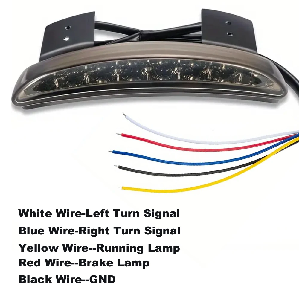 Parafango posteriore per moto Tailling Edge LED rosso freno targa fanale posteriore stop luce di marcia indicatore di direzione per Moto Harley 2