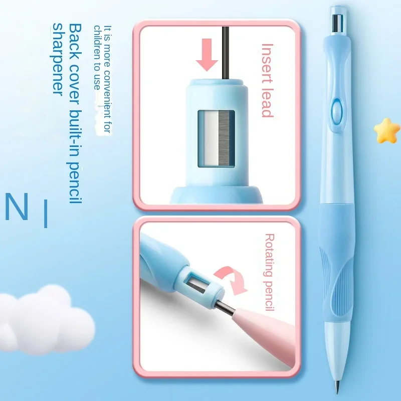 Matite meccaniche da 2 mm con temperamatite Falegname Disegno a matita HB Disegno Scrittura Cancelleria estetica Materiale scolastico per ufficio 2