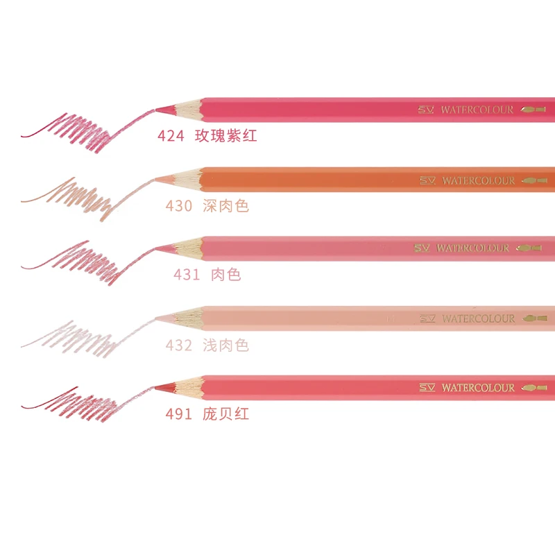 Matite colorate tono pelle Faber Castell da 5 pezzi, nucleo da 4 mm, matita solubile in acqua per disegno artistico, set di ritratti per schizzi 5